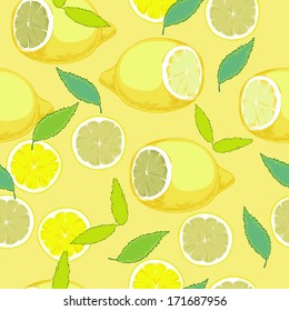 Succulent yellow lemon
