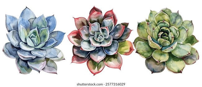 Succulents collection featuring vibrant and diverse designs.Perfect for home decor, invitations, and art projects.Each succulent showcases unique colors and intricate details,adding a touch of beauty.