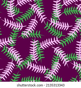 Succulents seamless pattern leafs with purple and green design with repeating pattern for scrapbooking, fabric and surface design