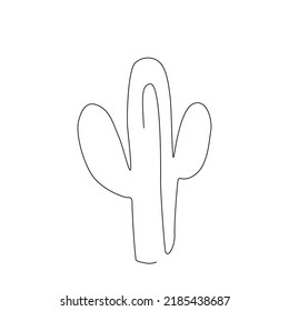 Succulents shapes, icon Potted plants, linear icons. Line with editable stroke