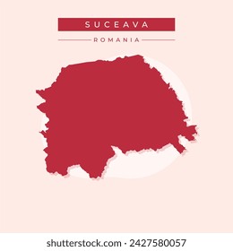 Suceava County (Administrative divisions of Romania, Nord-Est development region) map vector illustration, scribble sketch Suceava map