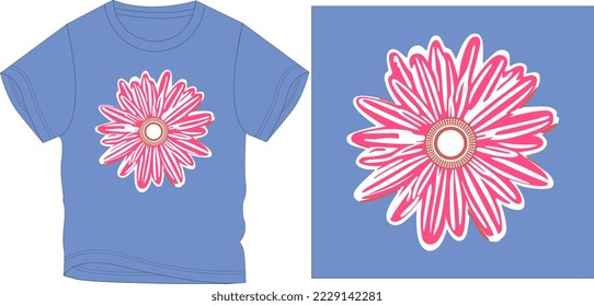 SUCH A BEAUTIFULL FLOWER. t shirt graphic design vector illustration \