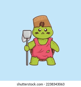 such a cute turtle with plastic waste clothes
