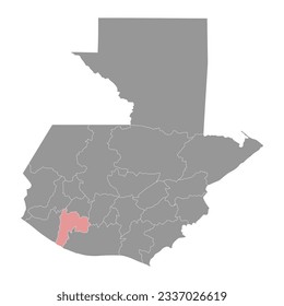 Suchitepequez department map, administrative division of the country of Guatemala. Vector illustration.