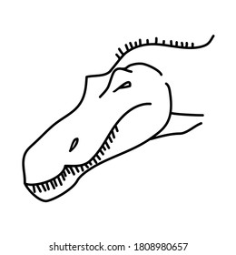 Suchomimus Icon. Doodle Hand Drawn or Black Outline Icon Style