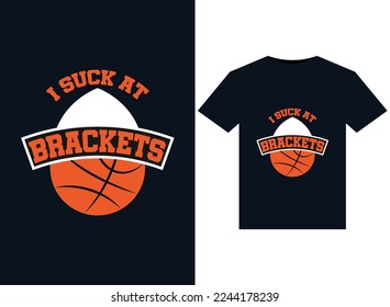 Aplaudo las ilustraciones de los corchetes para el diseño de camisetas listas para imprimir.