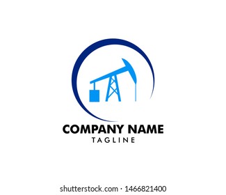 Sucker Rod Pump Icon Logo For Oil And Gas Industry