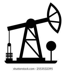 Sucker Rod Pump Icon for Oilfield and Energy Themes