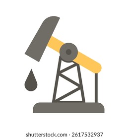 Sucker Rod Pump vector icon in flat style. Simple and minimalist industrial and factory theme icons