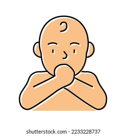 sucking reflex color icon vector. sucking reflex sign. isolated symbol illustration