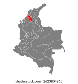 Sucre of Colombia mapa forma, viajar web plano conceito ícone vetor ilustração .