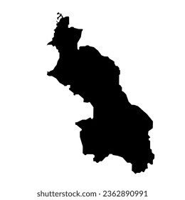 Sucre department map, administrative division of Colombia.