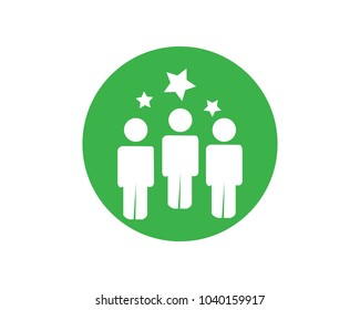 sucsess people logo business template vector icom