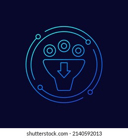 Suction, Absorption Line Icon, Vector