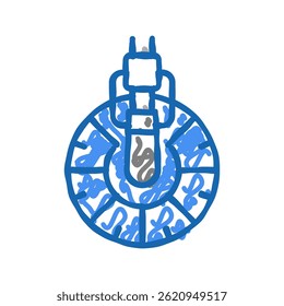 suction cleaner pool doodle icon sketch vector. suction cleaner pool sign. isolated symbol illustration