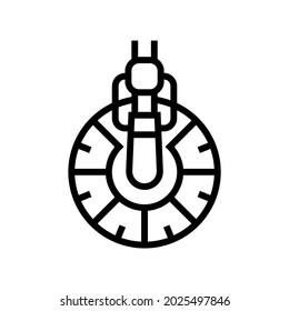 Saugner-Pool-Linie Symbol Vektorgrafik. Saugerputzschild isoliertes Kontursymbol