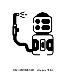 Suction Device Glyph Icon, Vector illustration