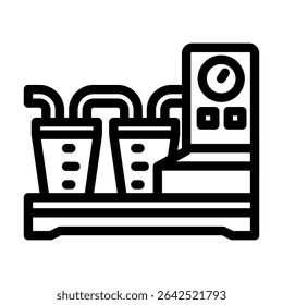 suction device surgeon line icon vector. suction device surgeon sign. isolated contour symbol black illustration