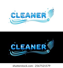 Suction Hose Pipe Cleaner Logo Design Waterways Vector