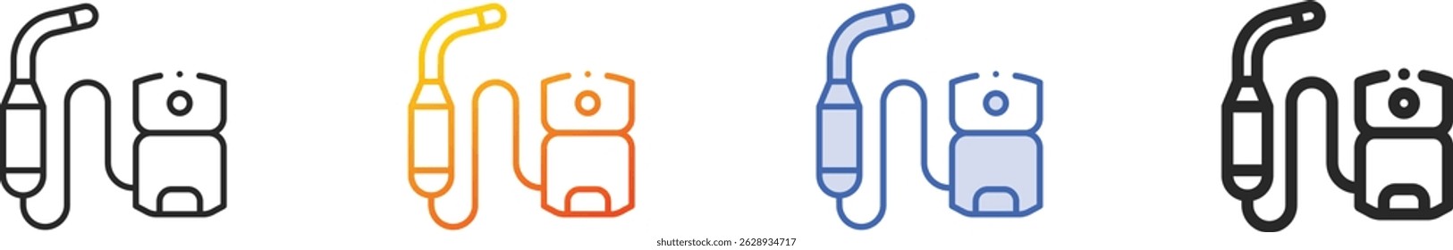 suction icon.Thin Linear, Gradient, Blue Stroke and bold Style Design Isolated On White Background
