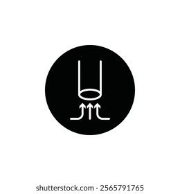 Suction process icon Vector flat thin line illustration