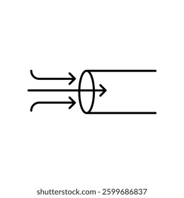 Suction process outline icon, vector simple trendy style illustration for web and app..eps
