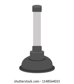 
Suction pump with hand denoting plunger icon
