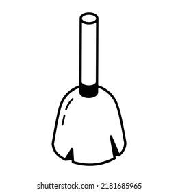 Suction pump with hand denoting plunger icon
