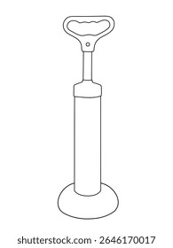 Ilustração do vetor da arte da linha da bomba de sução