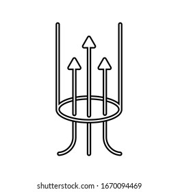 suction vector icon. suck illustration sign. hose symbol. 