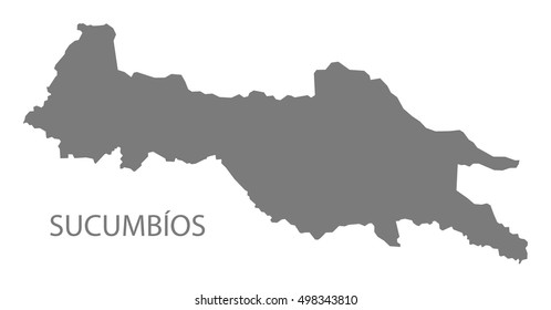 Sucumbios Ecuador Map grey