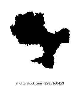 Sud Est development region map, region of Romania. Vector illustration.