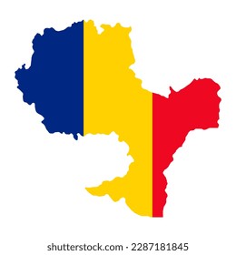 Sud Est development region map, region of Romania. Vector illustration.