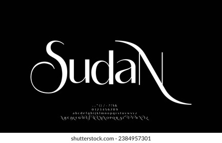 Sudan alphabet modern abstract sans serif typography minimal simple religion font 