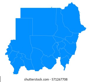 sudan blue map