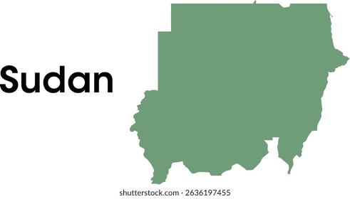 sudan country map in vectors