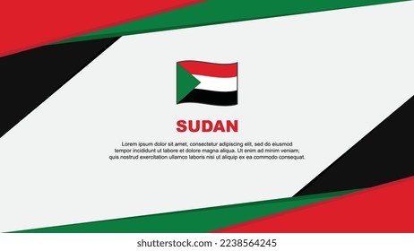 Sudan Flag Abstract Background Design Template. Sudan Independence Day Banner Cartoon Vector Illustration. Sudan Background