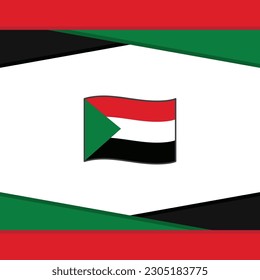 Sudan Flag Abstract Background Design Template. Sudan Independence Day Banner Social Media Post. Sudan Vector
