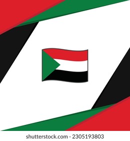 Sudan Flag Abstract Background Design Template. Sudan Independence Day Banner Social Media Post. Sudan Background
