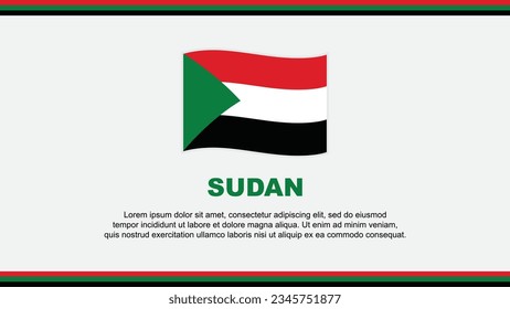 Sudan Flag Abstract Background Design Template. Sudan Independence Day Banner Social Media Vector Illustration. Sudan Design