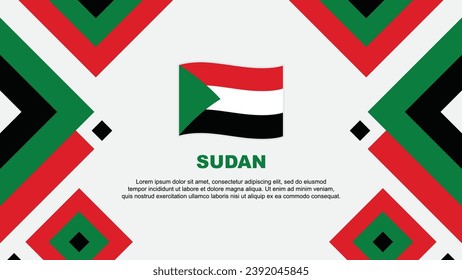 Sudan Flag Abstract Background Design Template. Sudan Independence Day Banner Wallpaper Vector Illustration. Sudan Template