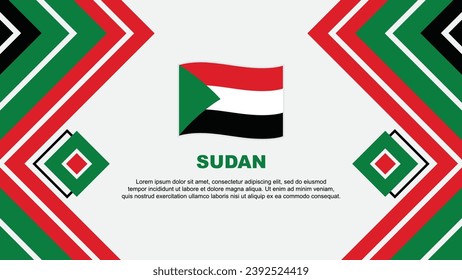 Sudan Flag Abstract Background Design Template. Sudan Independence Day Banner Wallpaper Vector Illustration. Sudan Design