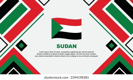 Sudan Flag Abstract Background Design Template. Sudan Independence Day Banner Wallpaper Vector Illustration. Sudan Flag