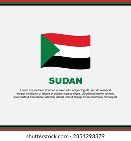 Sudan Flag Background Design Template. Sudan Independence Day Banner Social Media Post. Sudan Design