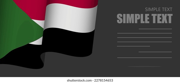 sudan flag banner rectangle background,sudan dark mode black tone wallpaper,website banner sudan black and white tone with grey text.