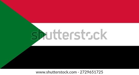 Sudan flag displayed in a clear format for educational and cultural context