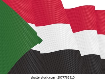textura de gradiente de fluctuación de la bandera de sudán