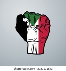 Bandera de Sudán con diseño manual aislado en fondo blanco. Ilustración del vector