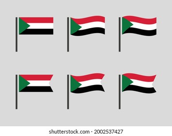 Symbol des Sudan-Flaggensetts, Flagge der Republik Sudan-Symbole