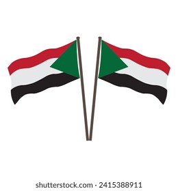 Sudan-Flagge Symbol, Vektorgrafik-Symbol